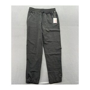 Jessica Simpson Active Black Jogger Pants Elastic Waist Zipper Pockets New M